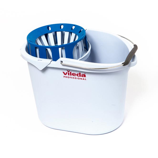 Set Mocio E Secchio Con Strizzatore, 3 Vasche Acqua Pulita E Sporca Separate, Panno In Microfibra 360°, 4 Panni Inclusi, Per Pavimenti In Legno E Piastrelle