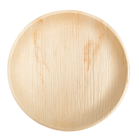 Piatto in Foglia di Palma Areca 17x2 cm - 12 pz