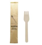 Forchetta in Legno Imbustata 16 cm - 500 pz