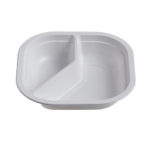 Piatto Quadrato Biscomparto PP Termosaldabile 180x180 mm - 125 pz