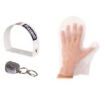 Quick & Clean Set - bracciale+laccio estensibile in metallo+guanto pe
