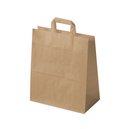 Buste Shopper in carta 36+12x41 cm Colore Avana - 150 Pz