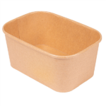 Contenitori rettangolari in cartoncino kraft avana 1000 ml - 50 pz