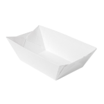 Vassoi a Barchetta in Cartoncino Bianco 240 gr | 8,5x5x4 cm - 200 pz