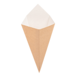Coni Per Fritti In Cartoncino 'Thepack' Avana Da 100 g 12,8x21,7 Cm - 100 pz