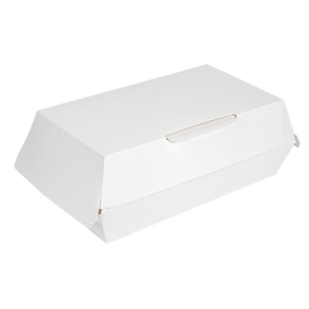 Scatola Lunch in Cartoncino Bianco 22x13x7,5 cm - 50 pz