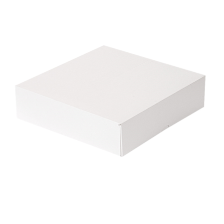 Scatola Pasticceria In Cartoncino Bianco 23x23x7,5 cm - 50 pz