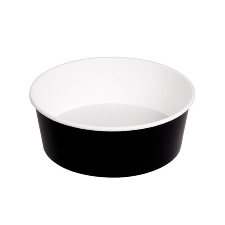 Insalatiera in cartoncino nero 750 ml Ø14,5 cm - 50 pz