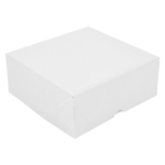 Scatola Pasticceria In Cartoncino Bianco 18x18x7,5 cm - 50 pz
