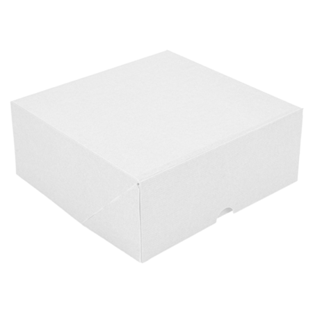 Scatola Pasticceria In Cartoncino Bianco 18x18x7,5 cm - 50 pz