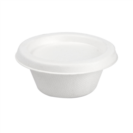 Coppetta Condimento in Bagassa 60 ml + Coperchio - 50 pz