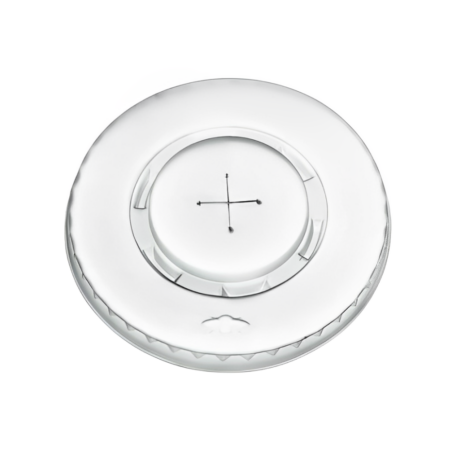 Coperchio PS Trasparente Ø90 mm PS Taglio a  Croce - 80 pz