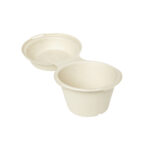Scatola Snack con Coperchio in Bagassa Compostabile 145x145x100 cm - 50 pz