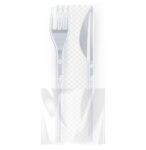 Bis Posate Plastica Trasparente Riutilizzabili - 100 pz