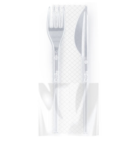 Bis Posate Plastica Trasparente Riutilizzabili - 100 pz