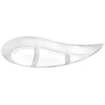 Piattino PS Virgola Trasparente 30 ml - 50 pz