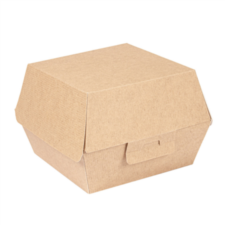 Scatola Hamburger in Cartone 'THEPACK' Avana 14,4x13,6x9,2 Cm - 50 Pz