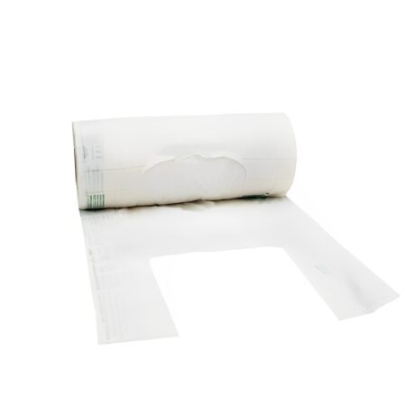 Shopper Biodegradabili Bianche a Rotolo da 22+12x50 cm - 1 Rotolo da 200 pz