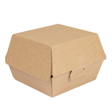 Scatola Hamburger in Cartone 'THEPACK' Avana 14x12,5x9 Cm - 50 Pz