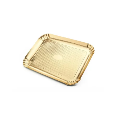 Vassoi Pasticceria in Cartone Politenato Oro n. 6 | 33x23 cm - 10 kg