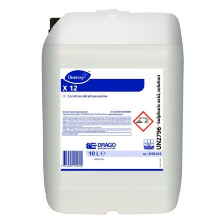 X 12 10 lt - Correttore acido del pH per acque di piscina