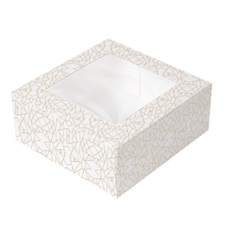 Scatola Pasticceria in cartone Decoro ‘The Pack’ 18x18x7,5 cm - 50 pz
