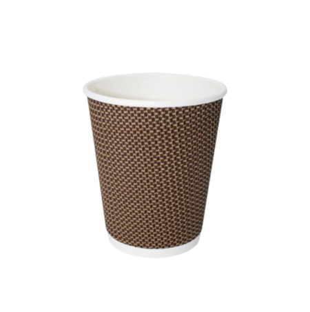 Bicchiere in Cartoncino Doppia Parete Marrone 240 ml - 25 pz