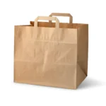 Buste Carta Avana Con Manico Piattina 32+21x32 Cm - 250 pz