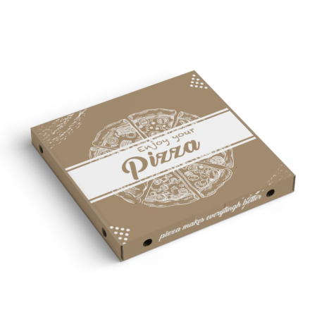 Scatola Pizza Avana ENJOY 24x24x3H cm - 100 pz