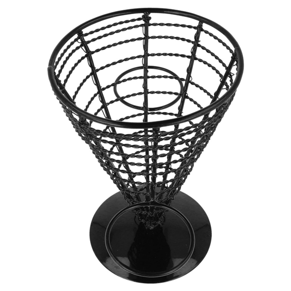 Kesper Cestino Portapane E Frutta In Metallo E Tessuto, 22x22x9,5 Cm, Colore Nero, Lavabile E Multiuso Per La Casa