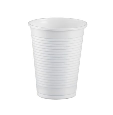 Bicchiere di Plastica PP Bianco 200 ml - 100 pz