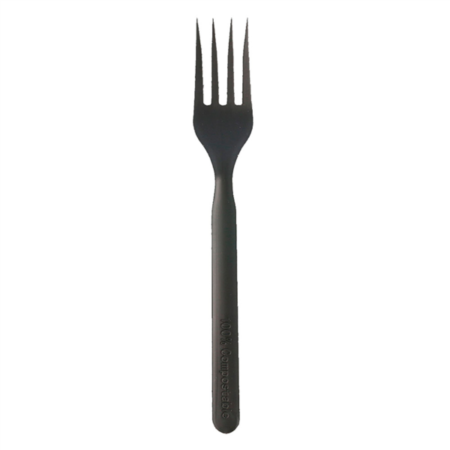 Forchetta Compostabile in CPLA Nero 17 cm - 50 pz