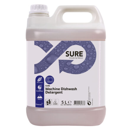 SURE Machine Dishwash Detergent 5 LT - Detergente liquido per lavaggio meccanico stoviglie per acque dure