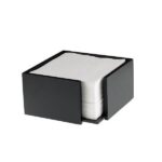 Portatovaglioli in bamboo Nero 19x19x10 cm