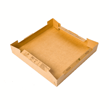 Cubo Pizza Ecodù 33x33x4 Compostabile - 50 pz