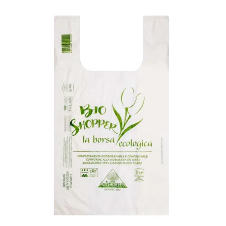 Shoppers Bio Bianche Compostabile IperMaxi 35+18x65 cm - 4 kg
