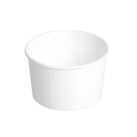 Insalatiera Cartoncino/PE Bianca 480 ml | Ø11,1x7 cm - 50 pz