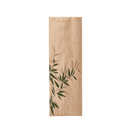 Sacchetti in Carta Avana Antigrasso 'Feel Green' 7+4x22 cm - 500 pz