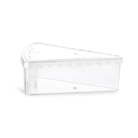Vaschetta Spicchio Torta in PS Trasparente con Coperchio - 10 pz