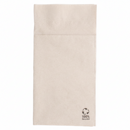 Tovaglioli Tasca in carta avana riciclata 40x40 2 Veli - 100 pz