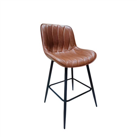 Sgabello Alto SUPRA-TEK con Schienale PU Marrone 53x50x93,5 cm (2 unità)