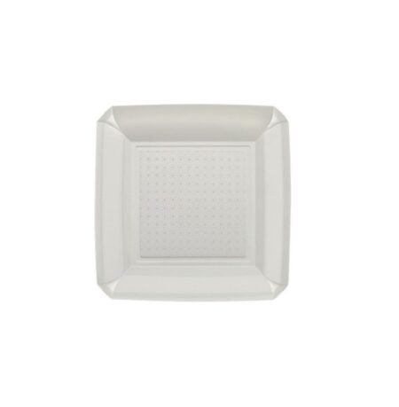Piatto Riutilizzabile PP Dandy Bianco 18x18 cm - 20 pz